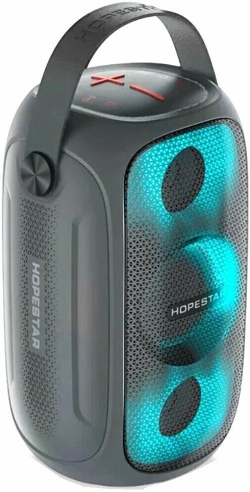 Портативная акустика Hopestar Party 200, 55 Вт, AUX, USB, microSD, Bluetooth, подсветка, серый