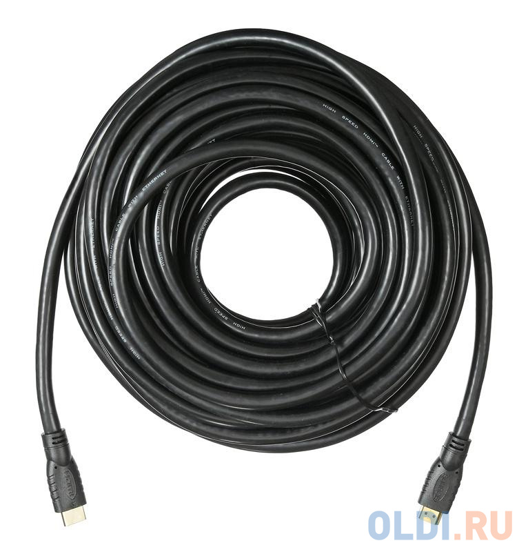 Кабель HDMI 20м Бюрократ BHP HDMI 2.0-20 круглый черный