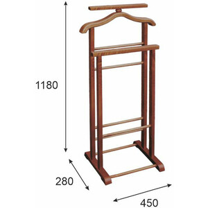 Вешалка костюмная Мебелик В 9Н темно-коричневый (931)