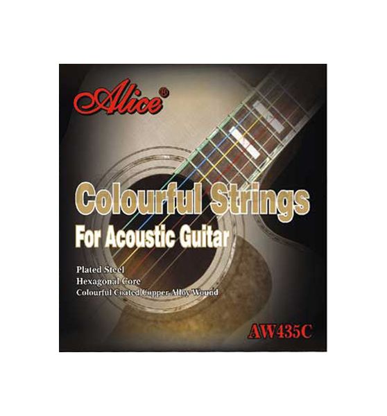 Струны Alice AW435С-SL 11-52 цветные медь для акустической гитары