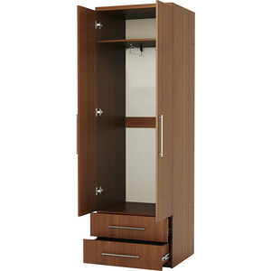 Шкаф для одежды с ящиками Шарм-Дизайн Комфорт МШЯ-21 110х45 с зеркалами, орех