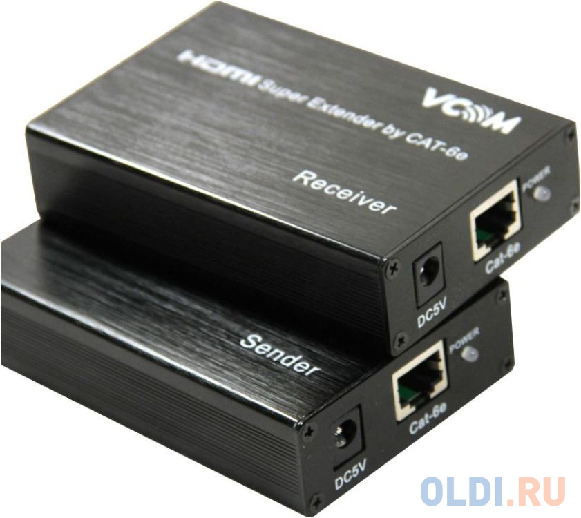 Удлинитель HDMI по витой паре до 60м extender VCOM <DD471 +2б.п.