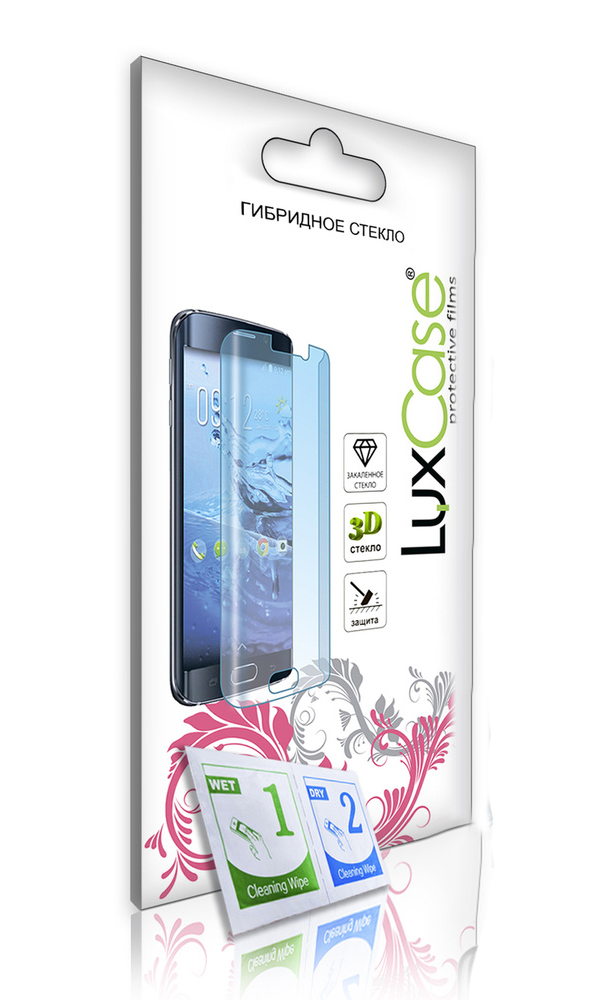 Стекло гибридное 3D LuxCase для Xiaomi 12/12X, Черная рамка, Прозрачное, Front, 0,15 мм 83270