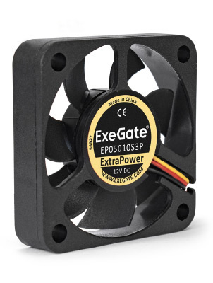 Вентилятор ExeGate ExtraPower EP05010S2P, 50 мм, 6500rpm, 36 дБ, 2-pin, 1шт (EX283366RUS)