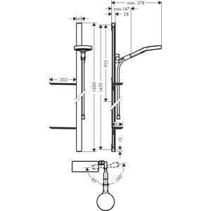 Душевой гарнитур Hansgrohe Rainfinity хром (27673000)