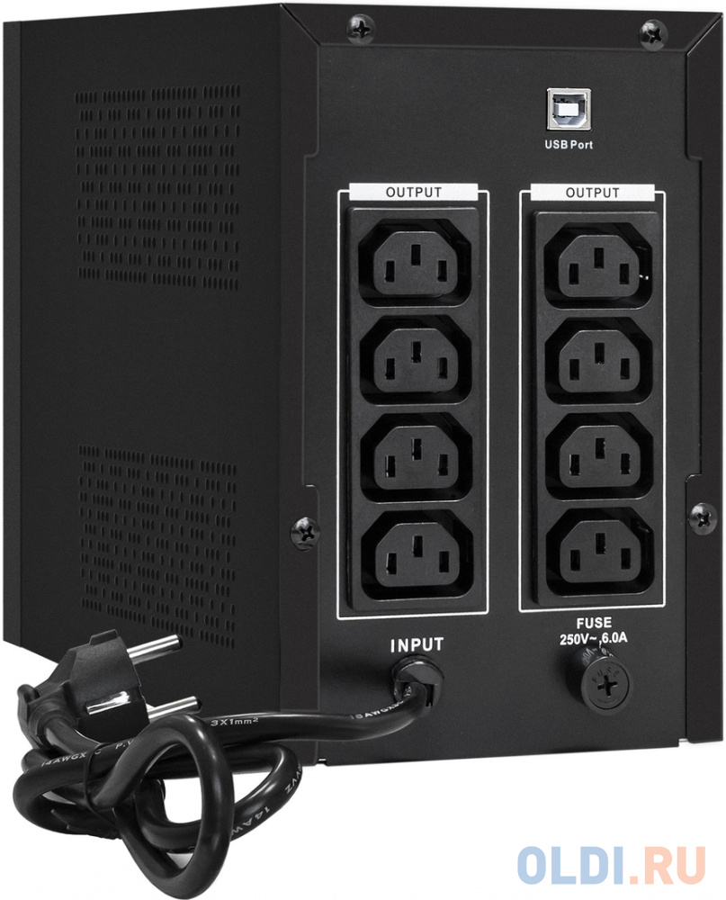 ИБП ExeGate SpecialPro UNB-1600.LED.AVR.6C13.RJ.USB <1600VA/950W, LED, AVR,6*C13, RJ45/11,USB, металлический корпус, Black>