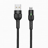 Кабель USB 2.0(Am)-Micro USB 2.0(Bm), 2.4A, 1.2м, черный Borofone Starlight BU17 (122808)