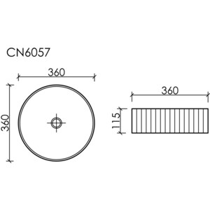 Раковина-чаша Ceramicanova Element 36х36 антрацит матовая (CN6057MH)