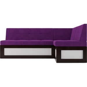 Кухонный диван Mebel Ars Нотис правый угол (фиолет) 207х82х132 см