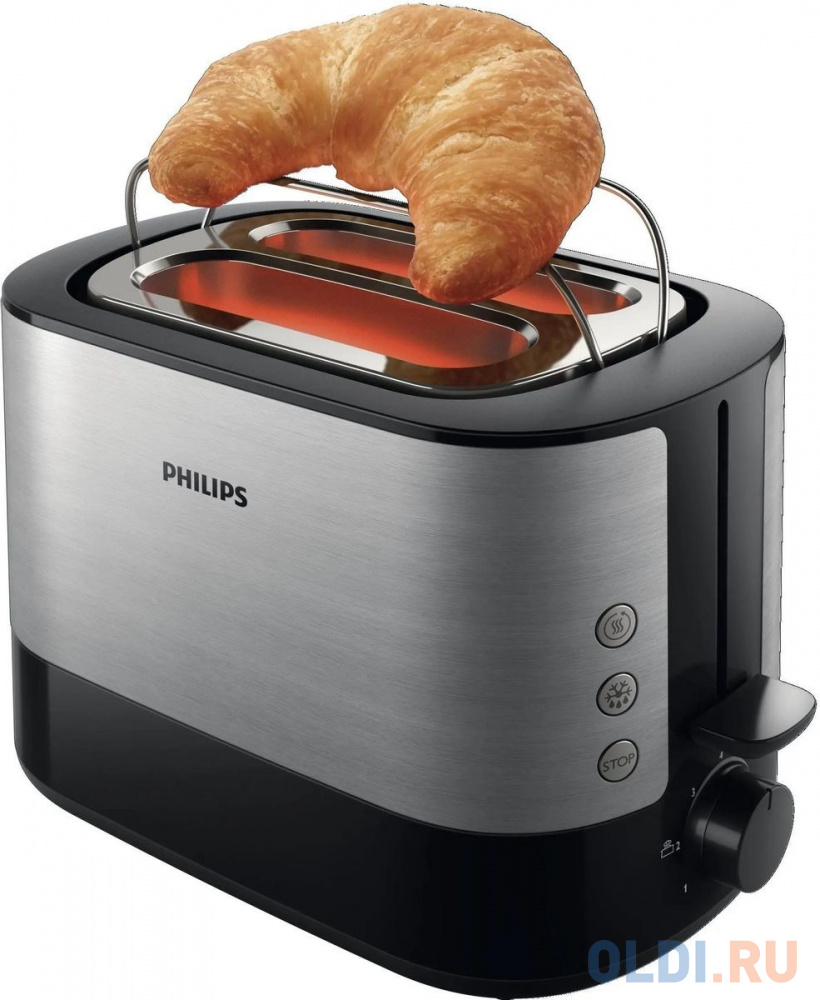 Тостер Philips HD2639/90 черный/серебристый