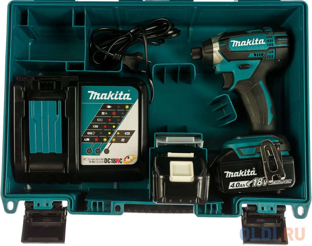 Гайковерт аккумуляторный MAKITA DTD152RME  уд 18В 2х4Ач LI-ION 0-3500об/м 1/4 1.3кг 165Нм