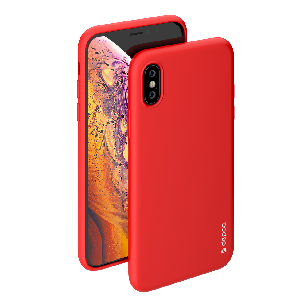 Чехол-накладка Deppa Gel Color Case для смартфона Apple iPhone X/XS, красный (31241)