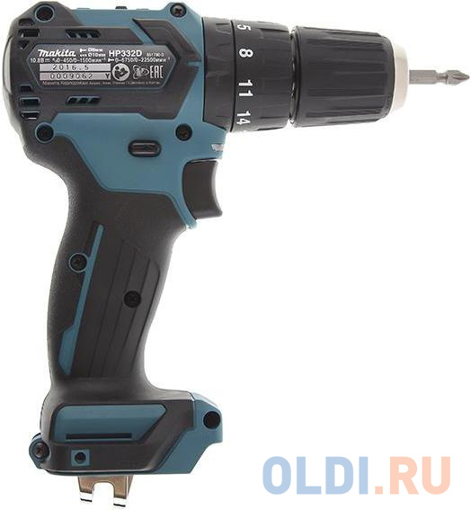 Дрель аккумуляторная MAKITA HP332DZ  уд б/щет 10.8В LI-ION 10мм 0-450/1500об/м 35/21Нм БЕЗ АКК.и ЗУ