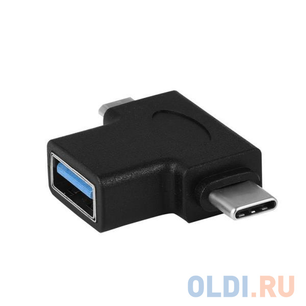 Переходник Type-C microUSB ORIENT UC-302 черный