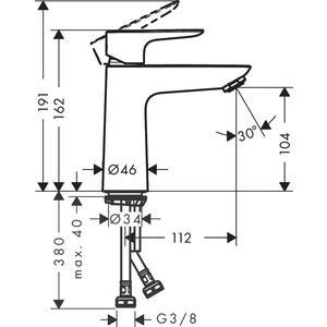 Смеситель для раковины Hansgrohe Talis E шлифованная бронза (71714140)