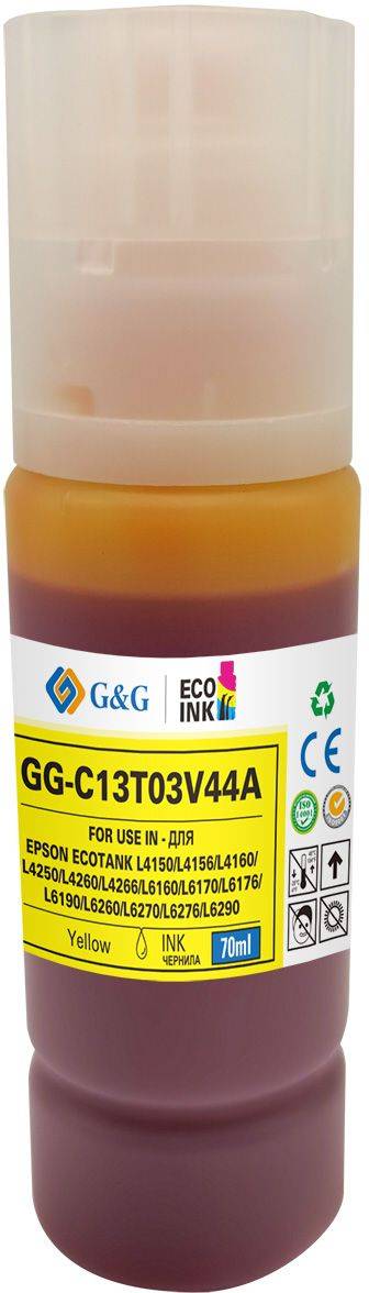 Чернила G&G GG-C13T03V44A 101Y желтый 70мл для Epson L4150/L4160/L6160/L6170