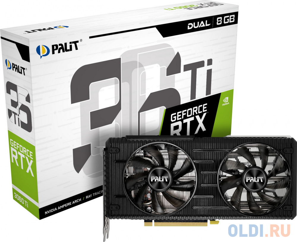 Видеокарта Palit nVidia GeForce RTX 3060 Ti DUAL V1 LHR 8192Mb