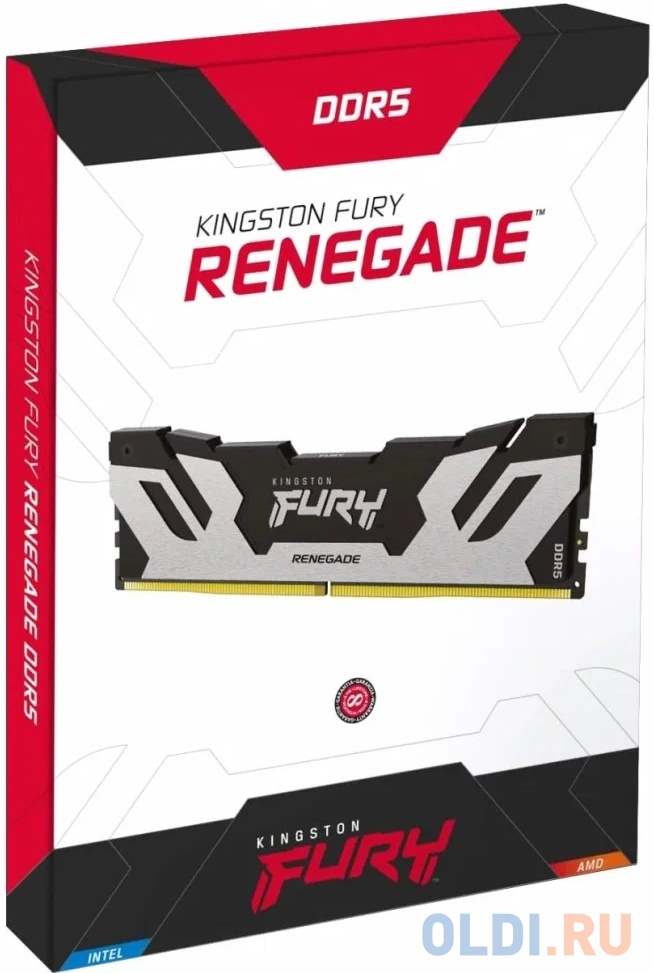 Модуль памяти Kingston 16GB U-DIMM DDR5 , 6800МГц, CL32, FURY Renegade Silver