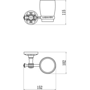 Стакан для ванной Savol серия 58с бронза (S-005858C)
