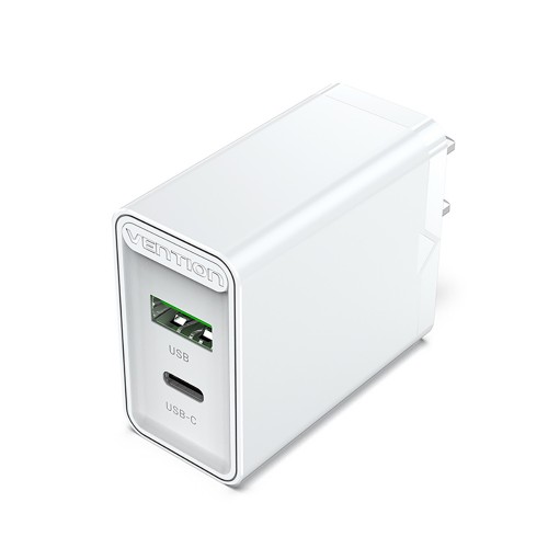 Сетевое зарядное устройство Vention FBBW0 20W, USB, USB type-C, Quick Charge, PD, 3A, белый (FBBW0-EU)