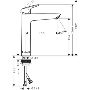 Комплект смесителей Hansgrohe Logis универсальный (71402000, 71091000, 26275000)