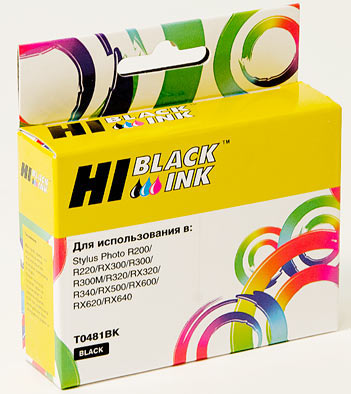 Картридж Hi-Black C13T04814010 для Epson Stylus Photo R200/R300/RX500/RX600 Black