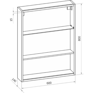 Зеркало-шкаф Reflection Box White 60х80 подсветка, сенсор, белый (RF2422WH)