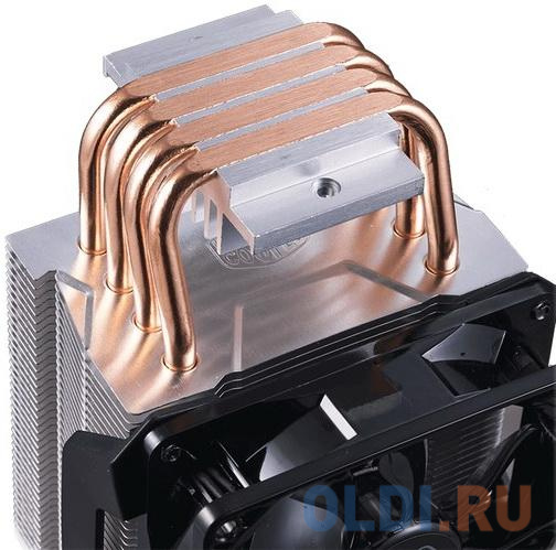 Cooler Master Hyper H410R, 600-2000 RPM, 100W, 4-pin, Red LED fan, Full Socket Support в Москвe