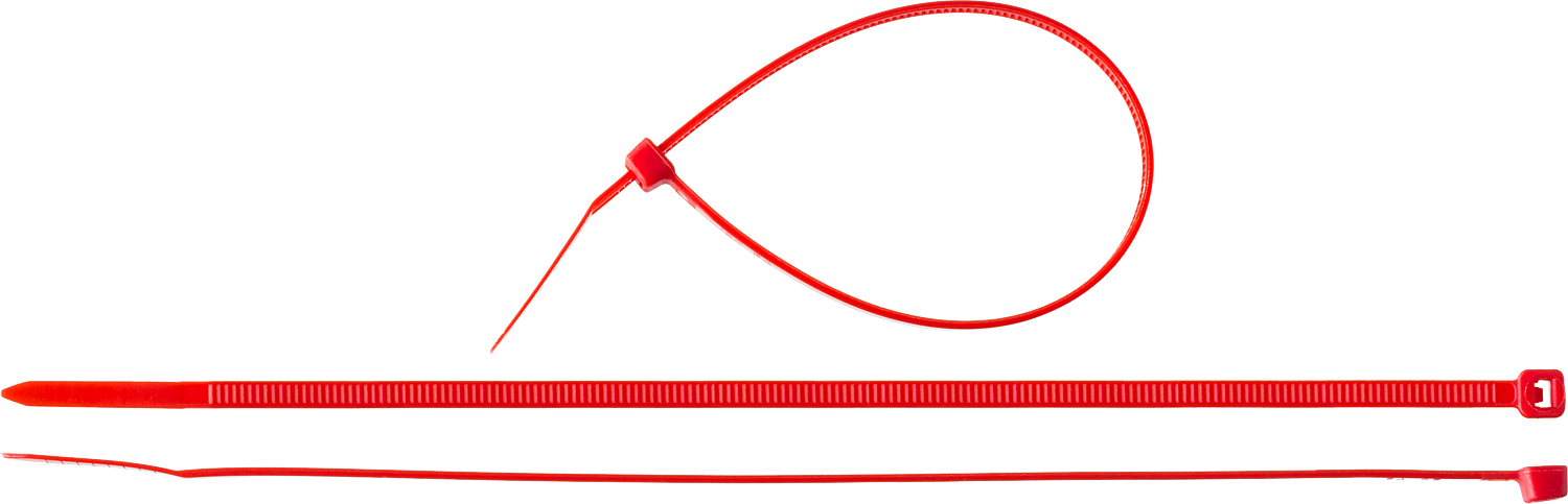 Стяжка ЗУБР КС-К1, 4.8мм x 400мм, 100шт., нейлон, красный ( 309040-48-400 )