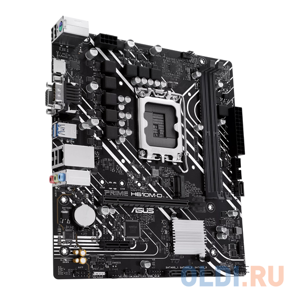 ASUS PRIME H610M-D, LGA1700, H610, 2*DDR5, D-Sub + HDMI, SATA3, Audio, Gb LAN, USB 3.2*4, USB 2.0*6, COM*1, LPT*1 header (w/o cable), mATX; 90MB1G80-M