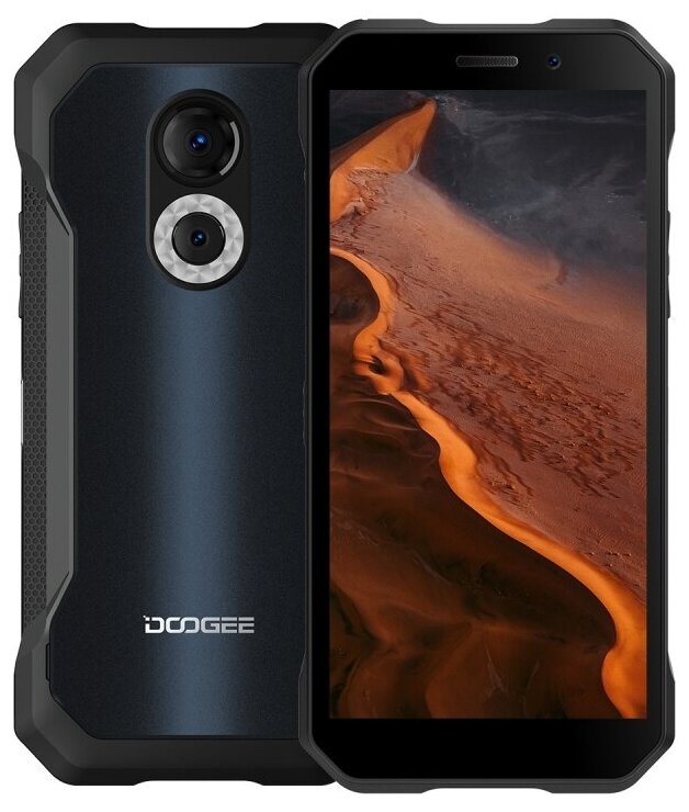 Смартфон DOOGEE S61, 6" 720x1440 IPS, MediaTek Helio G35, 6Gb RAM, 64Gb, 3G/4G, NFC, Wi-Fi, BT, 2xCam, 2-Sim, 5180 мА⋅ч, USB Type-C, Android 12, черный (S61_AG Frost)