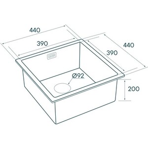 Кухонная мойка Paulmark Aller нержавеющая сталь (PM904444-BS)