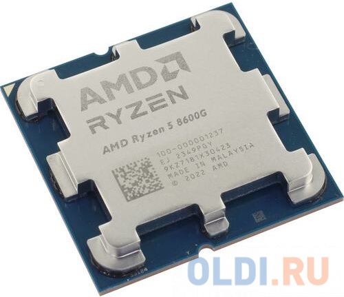 Центральный Процессор AMD RYZEN 5 8600G OEM (Phoenix, 4nm, C6/T12, Base 4,30GHz, Turbo 5,00GHz, RDNA 3.0 Graphics, L3 16Mb, TDP 65W, SAM5)