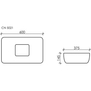 Раковина-чаша Ceramica Nova Element 60х37 белая (CN5021)