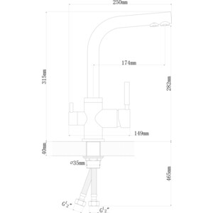 Смеситель для кухни Dr.Gans Акцент терра (339.06H.2123.405)