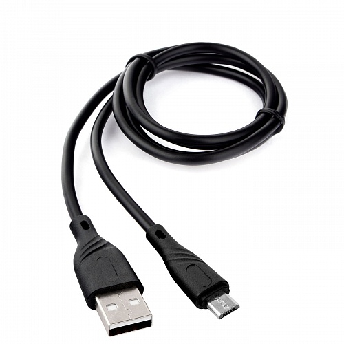 Кабель USB 2.0(Am)-Micro USB 2.0(Bm), 2.4A, 1м, черный Cablexpert Classic 0.1 (CCB-mUSB2-AMBMO1-1MB)