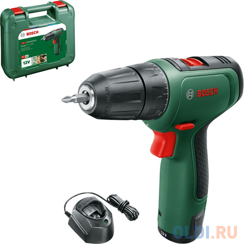 Дрель-шуруповерт Bosch EasyDrill 1200 аккум. патрон:быстрозажимной (06039D3006)