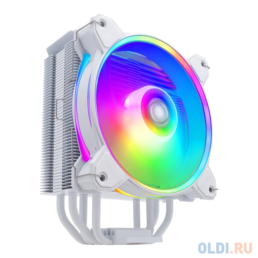 Кулер для процессора/ Cooler Master Hyper 212 Halo White (150W, 4-pin, 154mm, tower, Al/Cu, fans: 1x120mm/51.88CFM/27dBA/2050rpm, White, 1700/1200/115