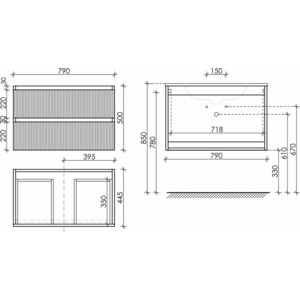 Тумба с раковиной Sancos Snob T 80х45 Doha Soft (SNT80SM, CN7012)