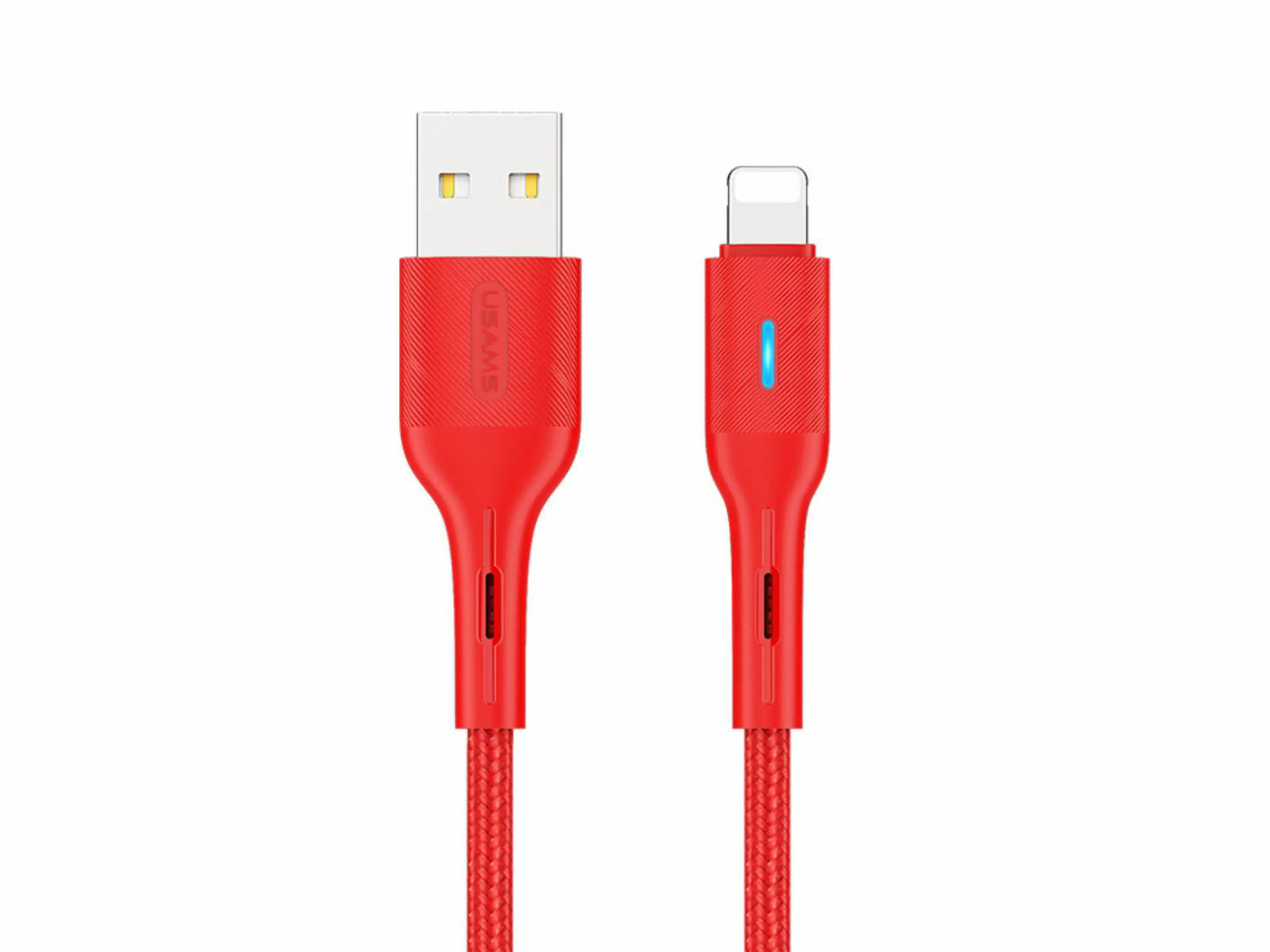 Кабель Usams SJ425 USB - Lightning Smart Power-off 1.2m Red УТ000021077