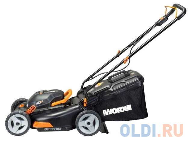 Газонокосилка WORX WG743E  2X20В 40см c акб и ЗУ