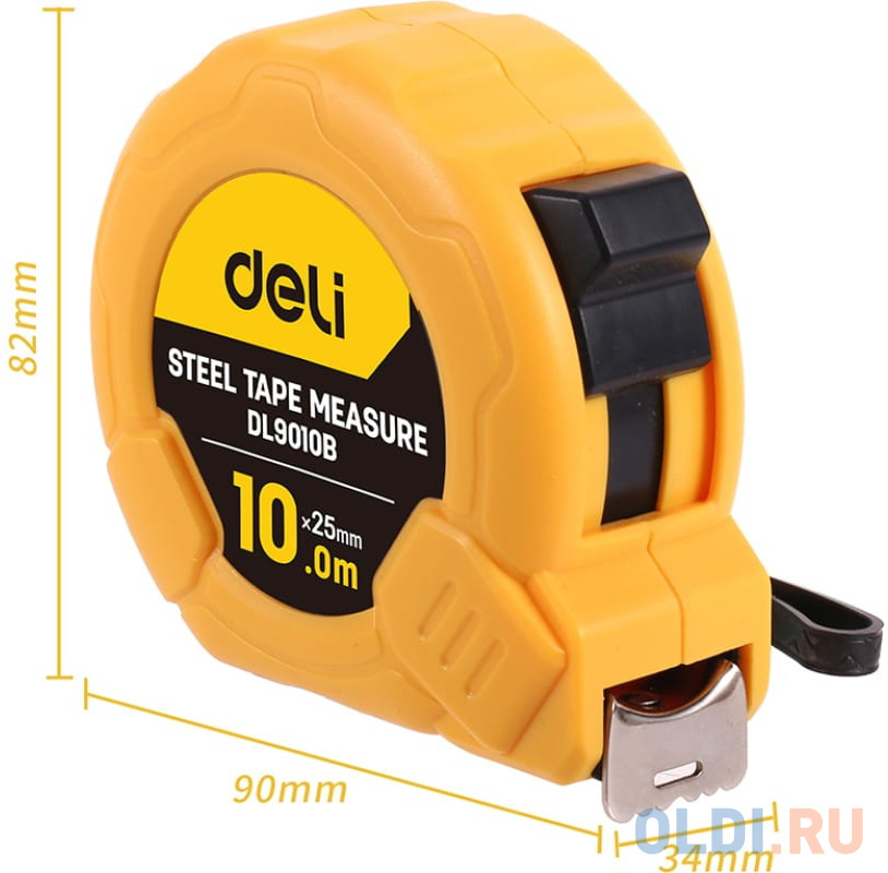 Рулетка DELI DL9010B 10мx25мм