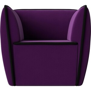 Кресло Лига Диванов Бергамо микровельвет фиолетовый\черный (112011)