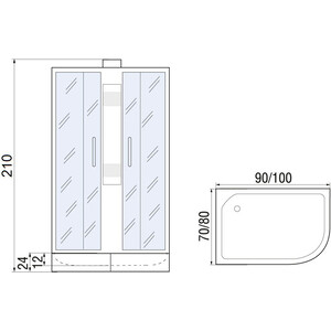 Душевая кабина River Nara 90/70/24 МТ R