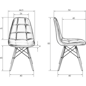 Стул обеденный Dobrin BENNET LMZL-301 ножки светлый бук, кремовый в Москвe