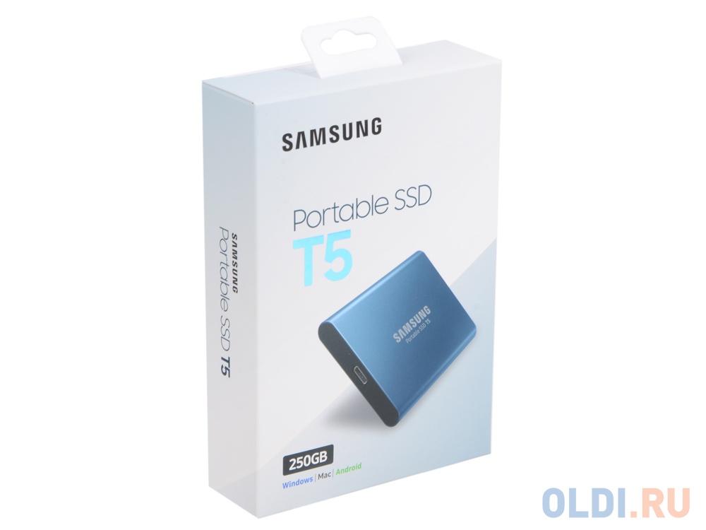 Внешний твердотельный накопитель SSD 250GB Samsung T5 (Up to 540Mb/s, USB 3.1 Type-C) (MU-PA250B/WW)