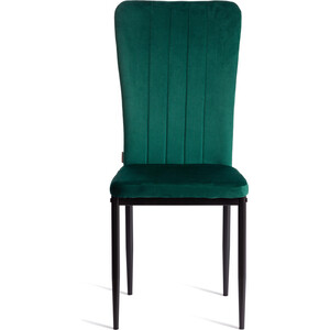 Стул TetChair VERTER (mod. BC577-DC), металл, флок, 41 х 52 х 95 см, Green (зеленый) HLR56 / черный (21250)