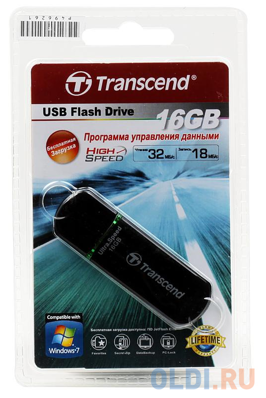 Внешний накопитель 16GB USB Drive <USB 2.0> Transcend 600 (TS16GJF600) в Москвe