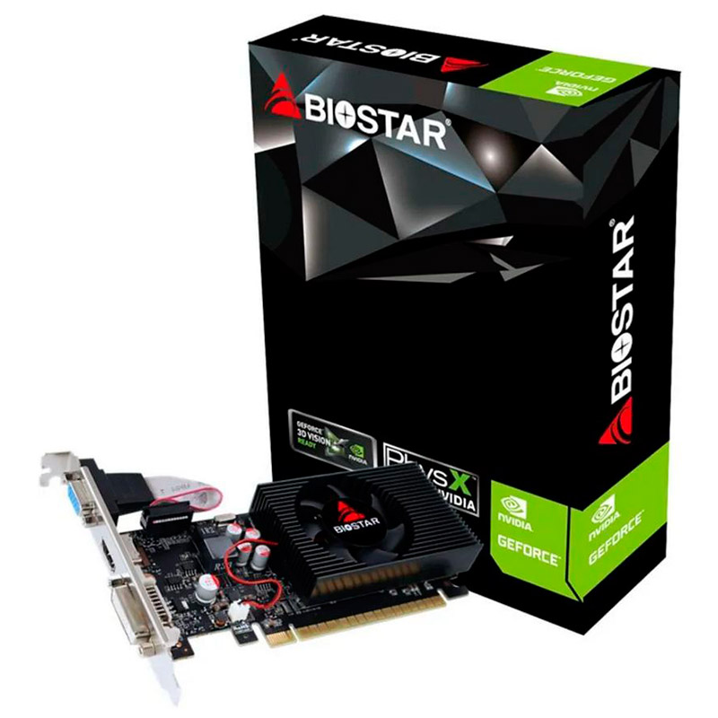 Видеокарта Biostar GeForce GT 730 2GB 700MHz PCI-E 2.0 2048Mb 1333MHz 128-bit DVI HDMI D-Sub VN7313THX1 в Москвe