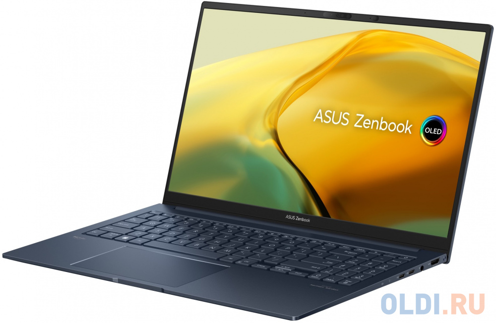 Ноутбук Asus Zenbook 15 UM3504DA-MA432 Ryzen 5 7535U 16Gb SSD512Gb AMD Radeon 15.6" OLED 2.8K (2880x1620) noOS blue WiFi BT Cam Bag (90NB1161-M00